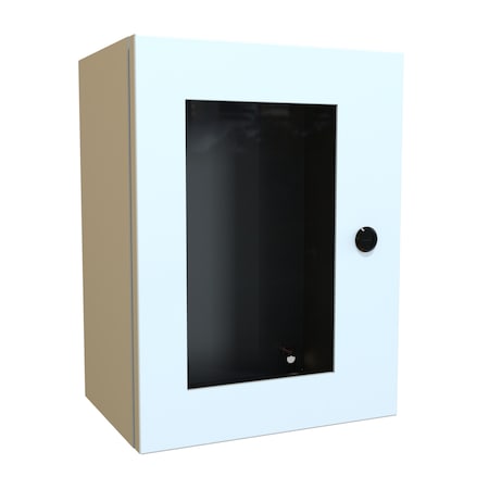 Hammond 1/4 Turn Latch Electrical Enclosures, 16 in H, 8 in D, 12 in W, 3R, 12, 4, Steel EN4SD16128WLG